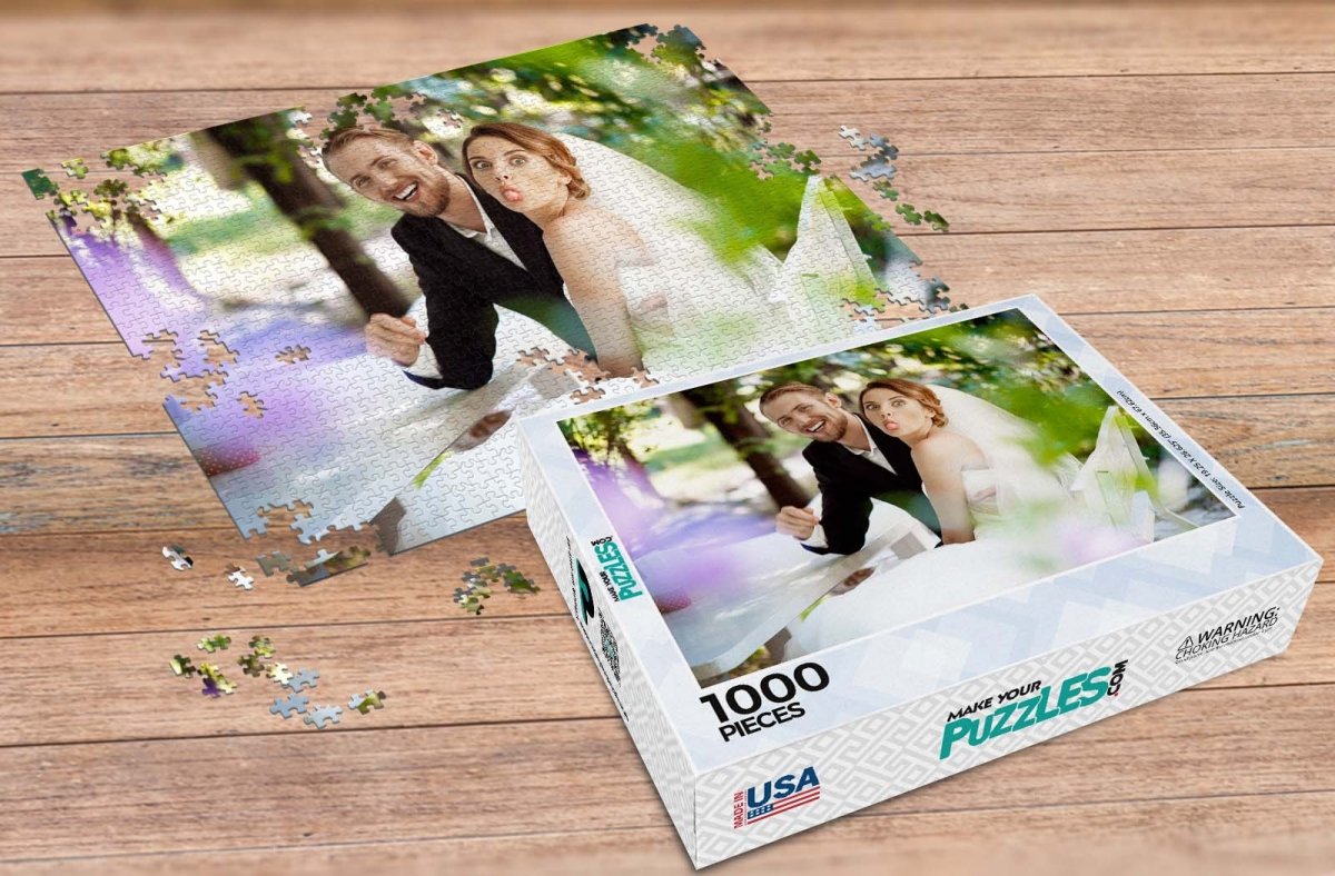 1000 pieces custom photo puzzle of bride and groom | MakeYourPuzzles