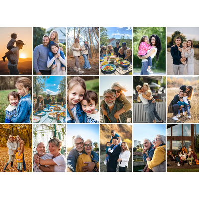 18 Collage Grid Photo Puzzle – Landscape
