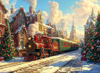 Thumbnail for Christmas Train Station Puzzle | MakeYourPuzzles