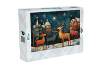 Thumbnail for Enchanted Winter Night: Festive Deer Puzzle | MakeYourPuzzles