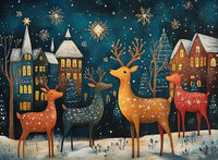 Thumbnail for Enchanted Winter Night: Festive Deer Puzzle | MakeYourPuzzles