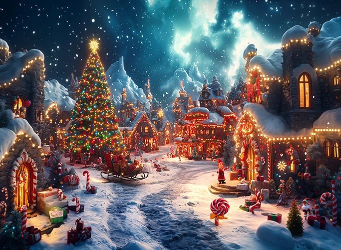 Magical Christmas Town Square Puzzle | MakeYourPuzzles