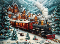 Thumbnail for Christmas Express in Winter Wonderland Puzzle | MakeYourPuzzles