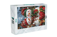 Thumbnail for Heartwarming Snowman Couple Christmas Puzzle | MakeYourPuzzles