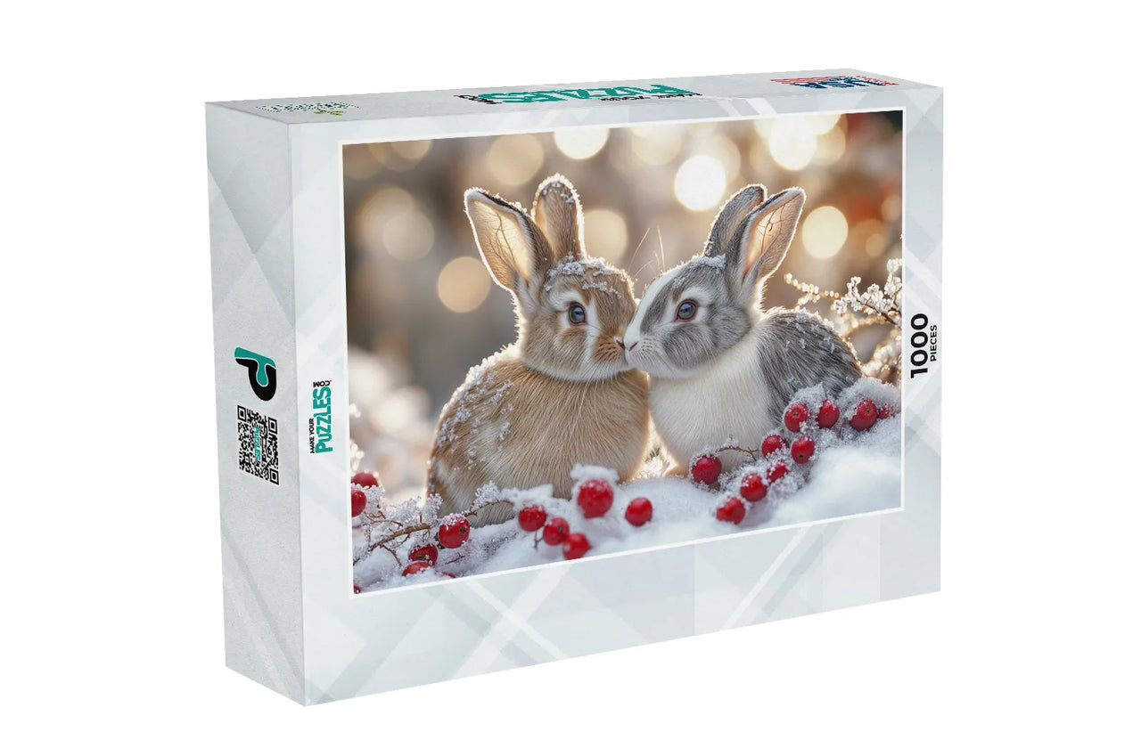 Snow-Kissed Bunny Bliss Puzzle and Puzzle Box | MakeYourPuzzles