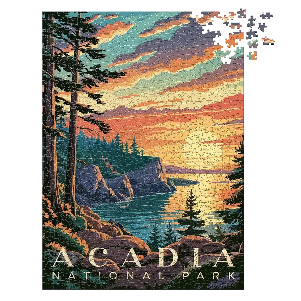Acadia National Park Sunset 1000 piece puzzle by MakeYourPuzzles