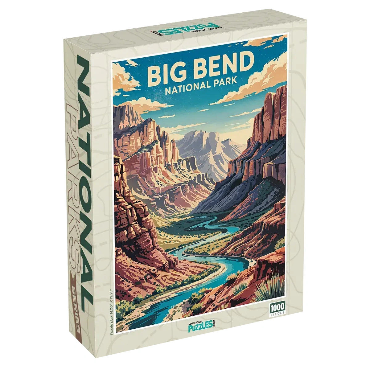 Big Bend National Park Puzzle 1000 piece puzzle box by MakeYourPuzzles