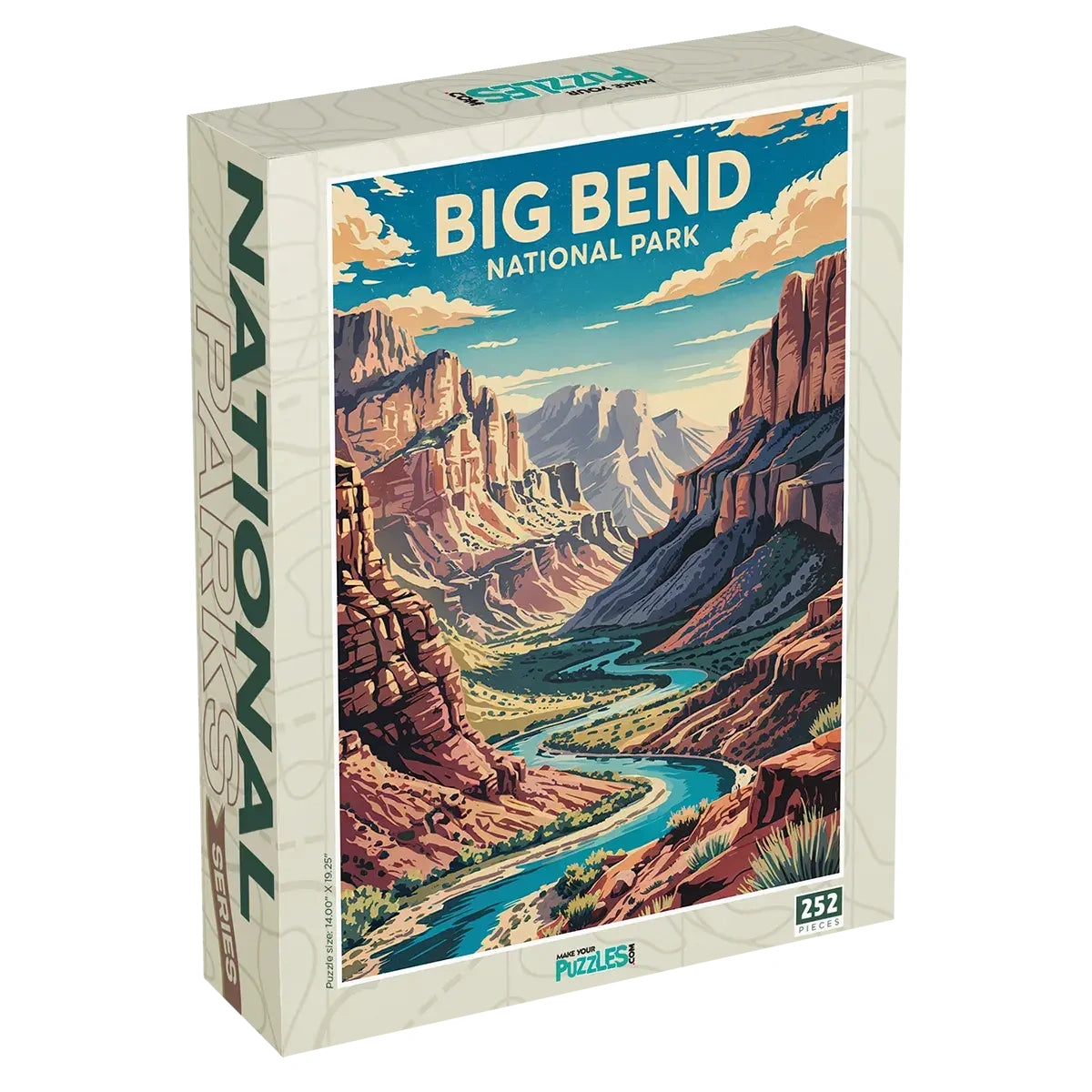 Big Bend National Park 252 piece puzzle box by MakeYourPuzzles