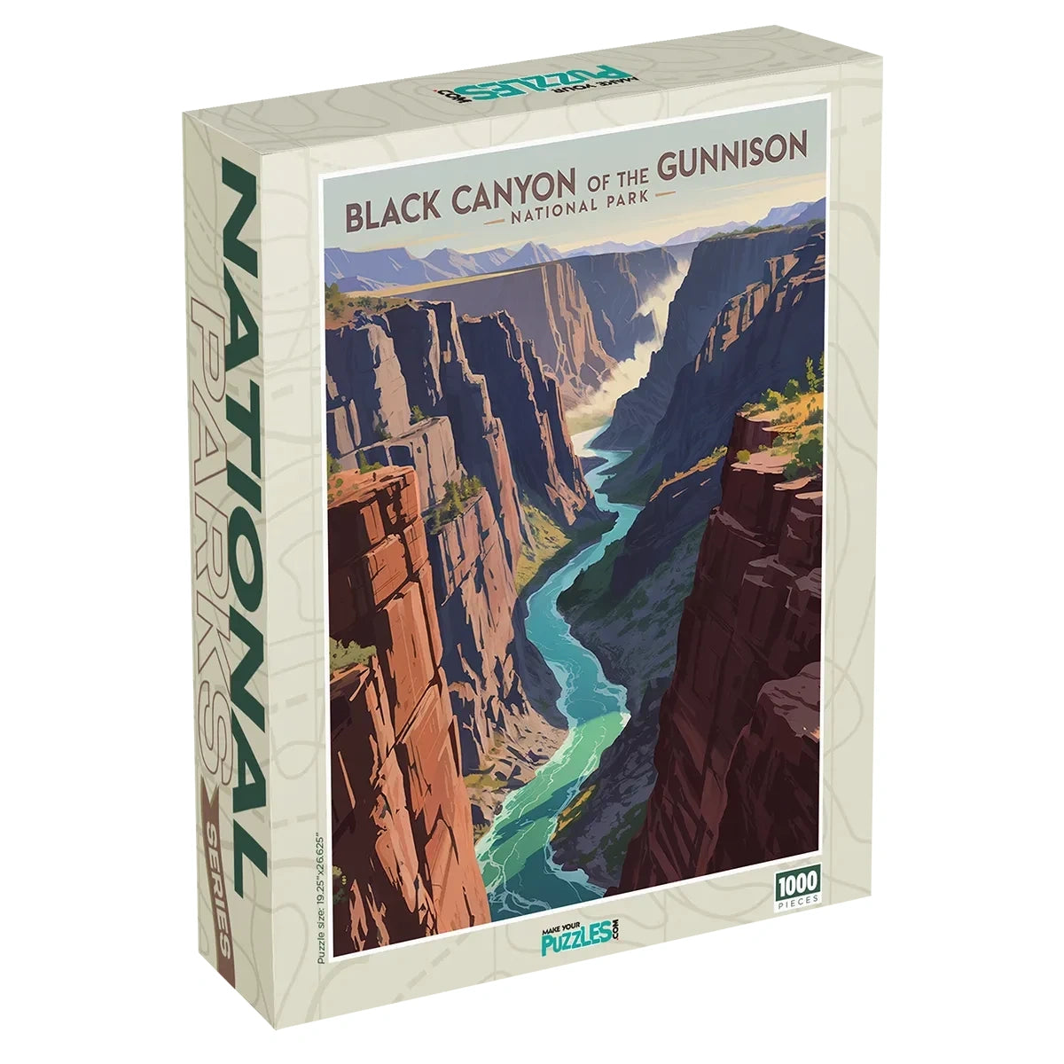 Black Canyon of the Gunnison National Park 1000 piece puzzle box by MakeYourPuzzles