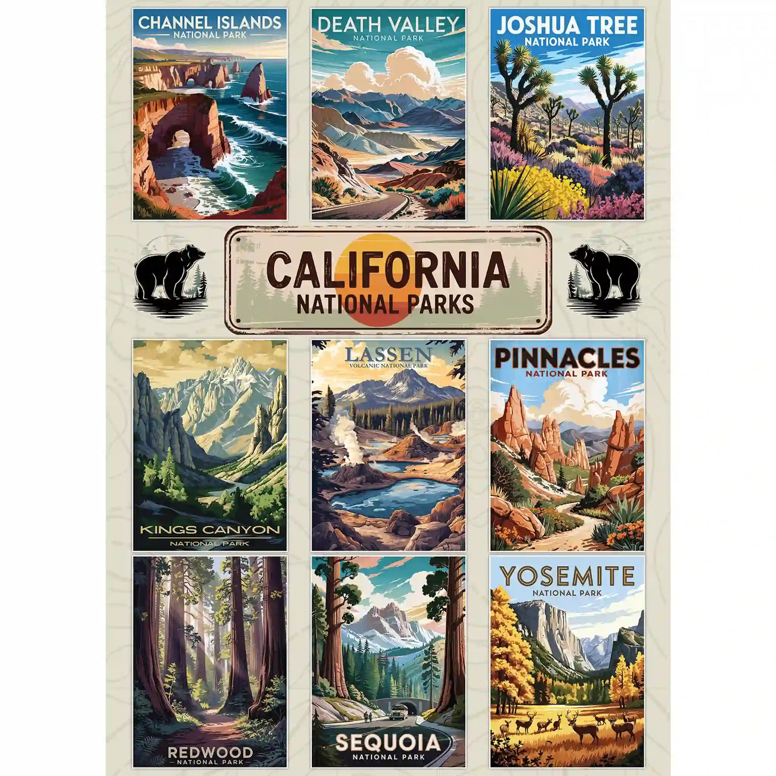 California National Park Puzzles by MakeYourPuzzles | Collection of all 9 National Parks in California