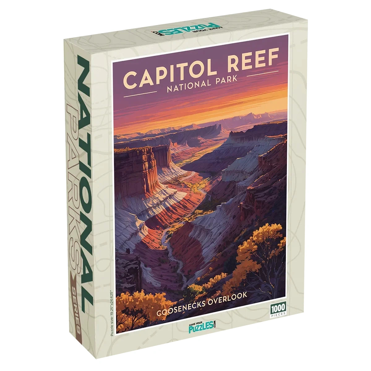 Capitol Reef National Park 1000 piece jigsaw puzzle box by MakeYourPuzzles