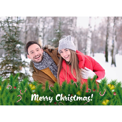Christmas Pine Candycane Photo Puzzle