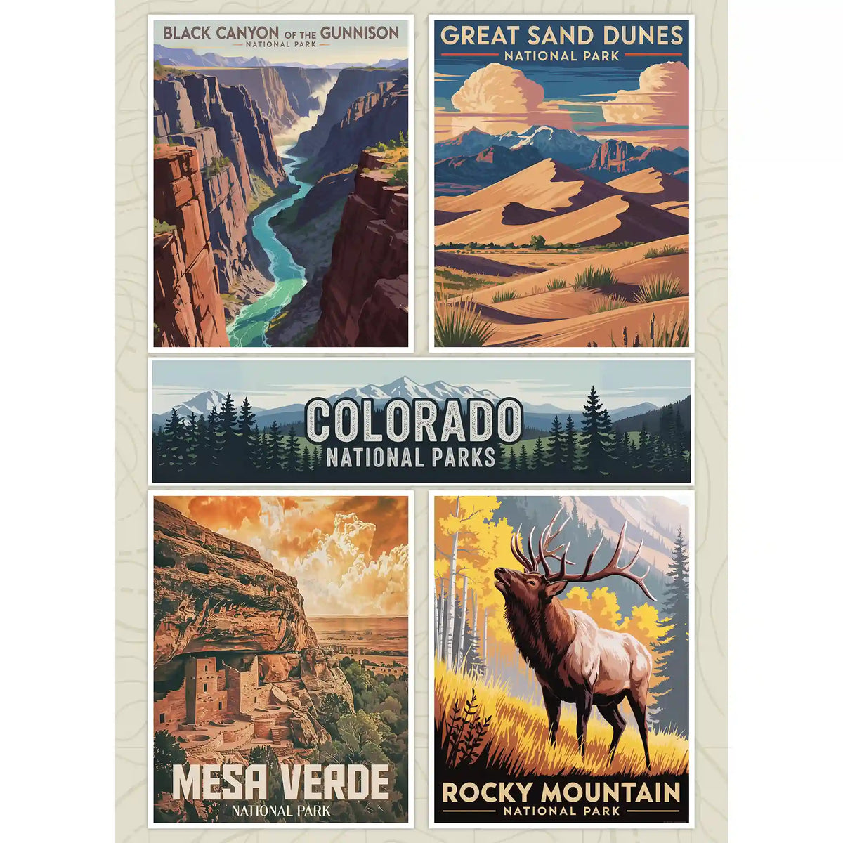 Colorado National Parks Collage Puzzle by MakeYourPuzzles