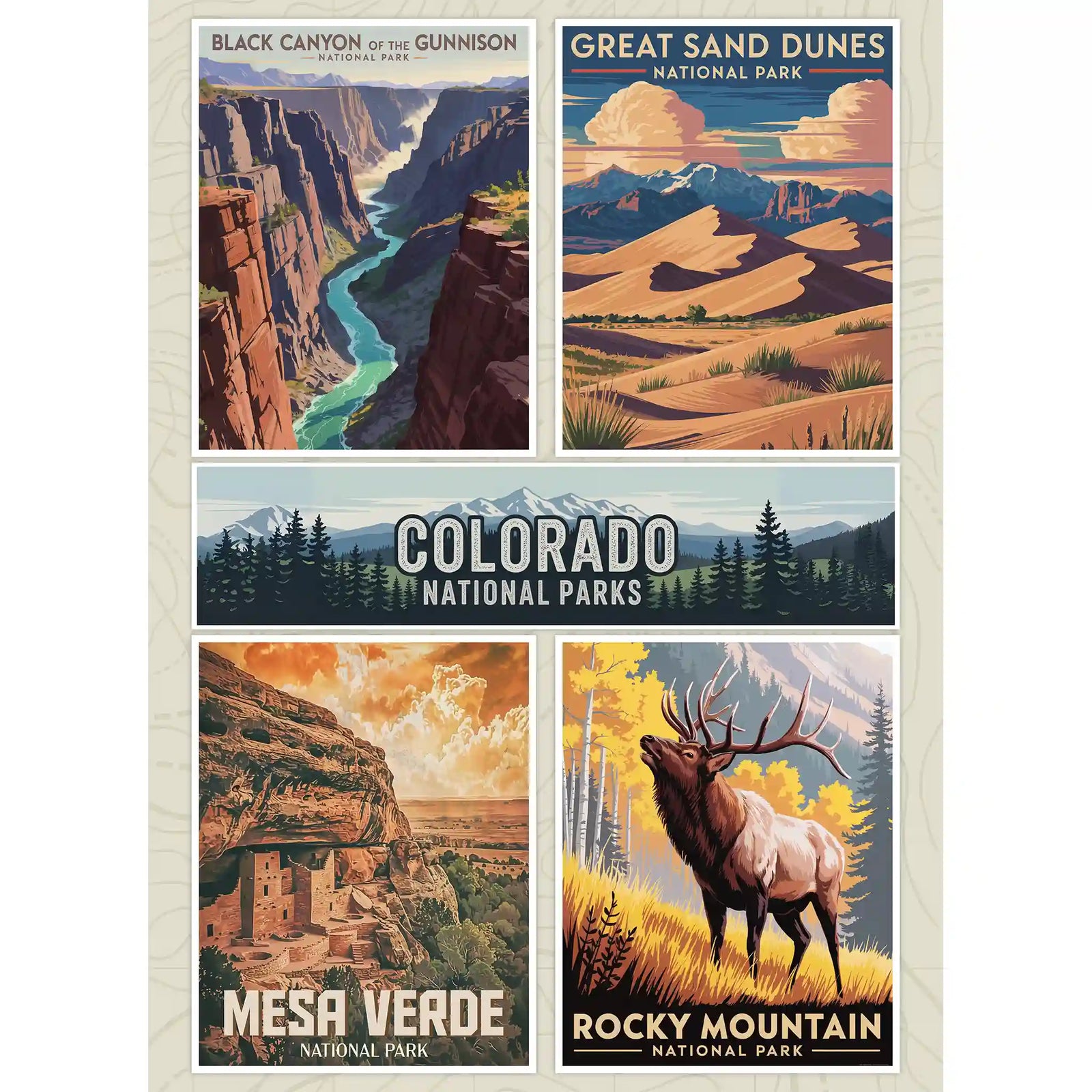 Colorado National Park Puzzles Collection by MakeYourPuzzles