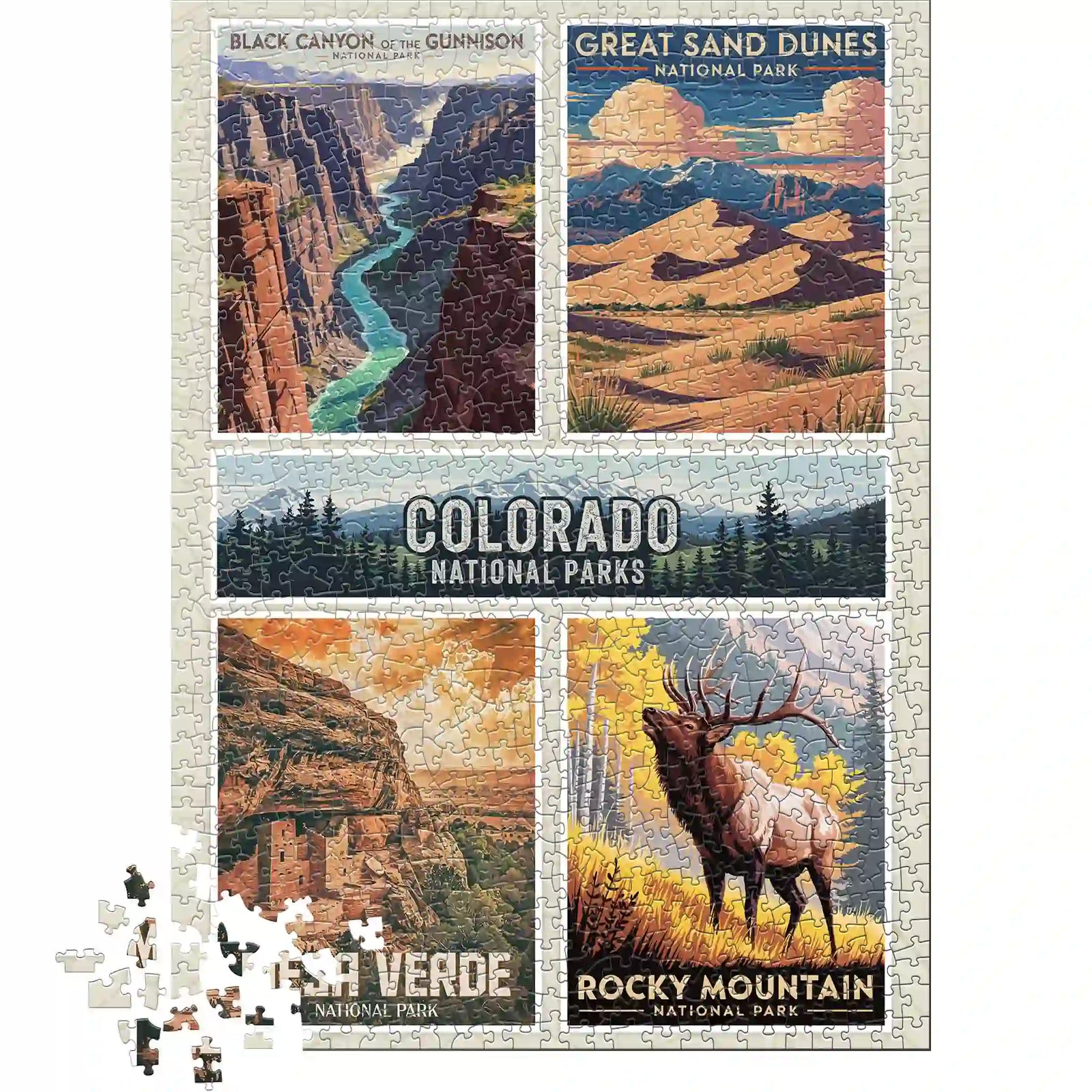 Colorado National Parks Collage Puzzle 1000 piece by MakeYourPuzzles