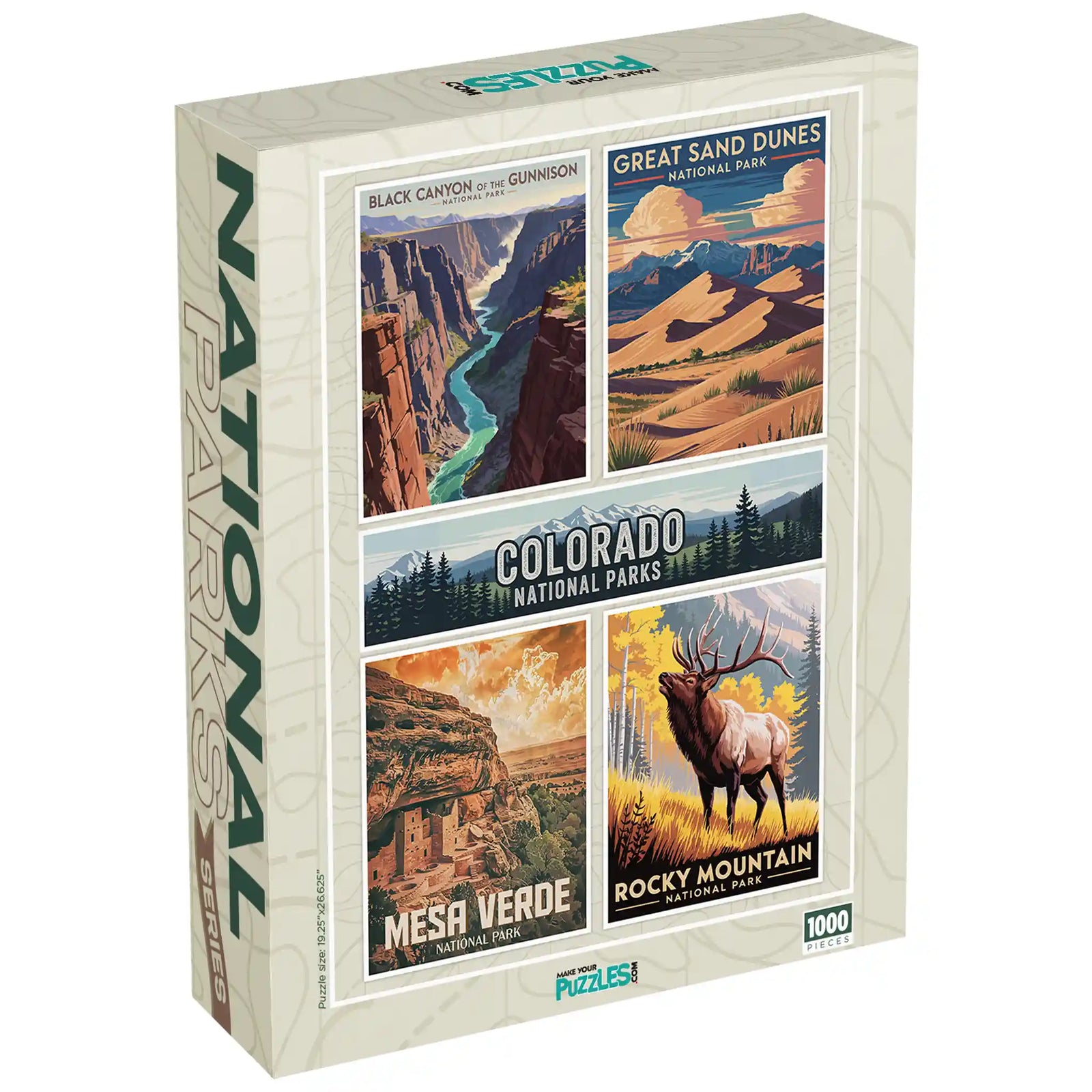 Colorado National Parks Jigsaw Puzzle 1000 piece puzzle box by MakeYourPuzzles