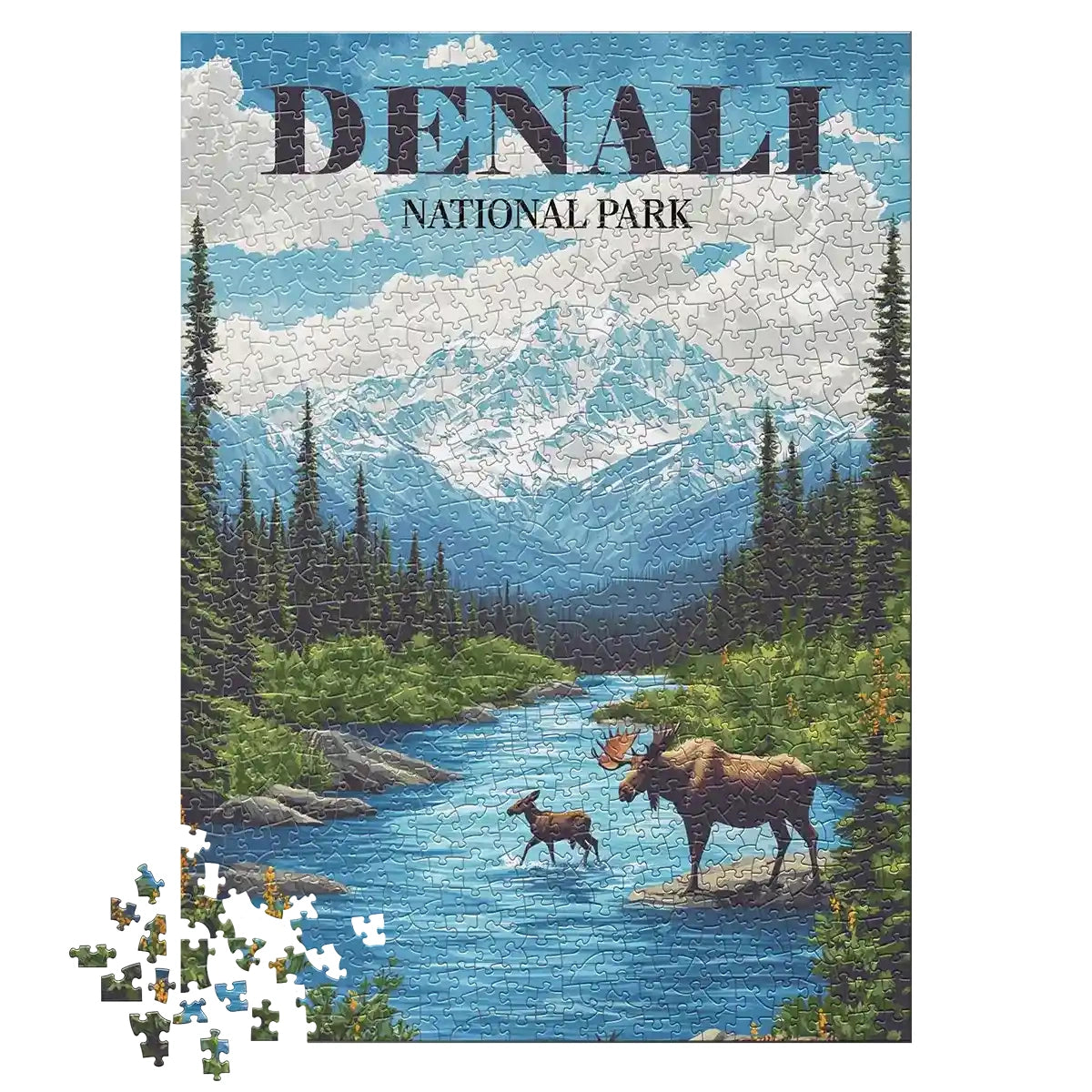 Denali National Park 1000 piece jigsaw puzzle by MakeYourPuzzles | Made in the USA