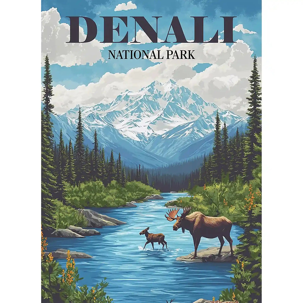 Denali National Park Puzzle WPA inspired by MakeYourPuzzles