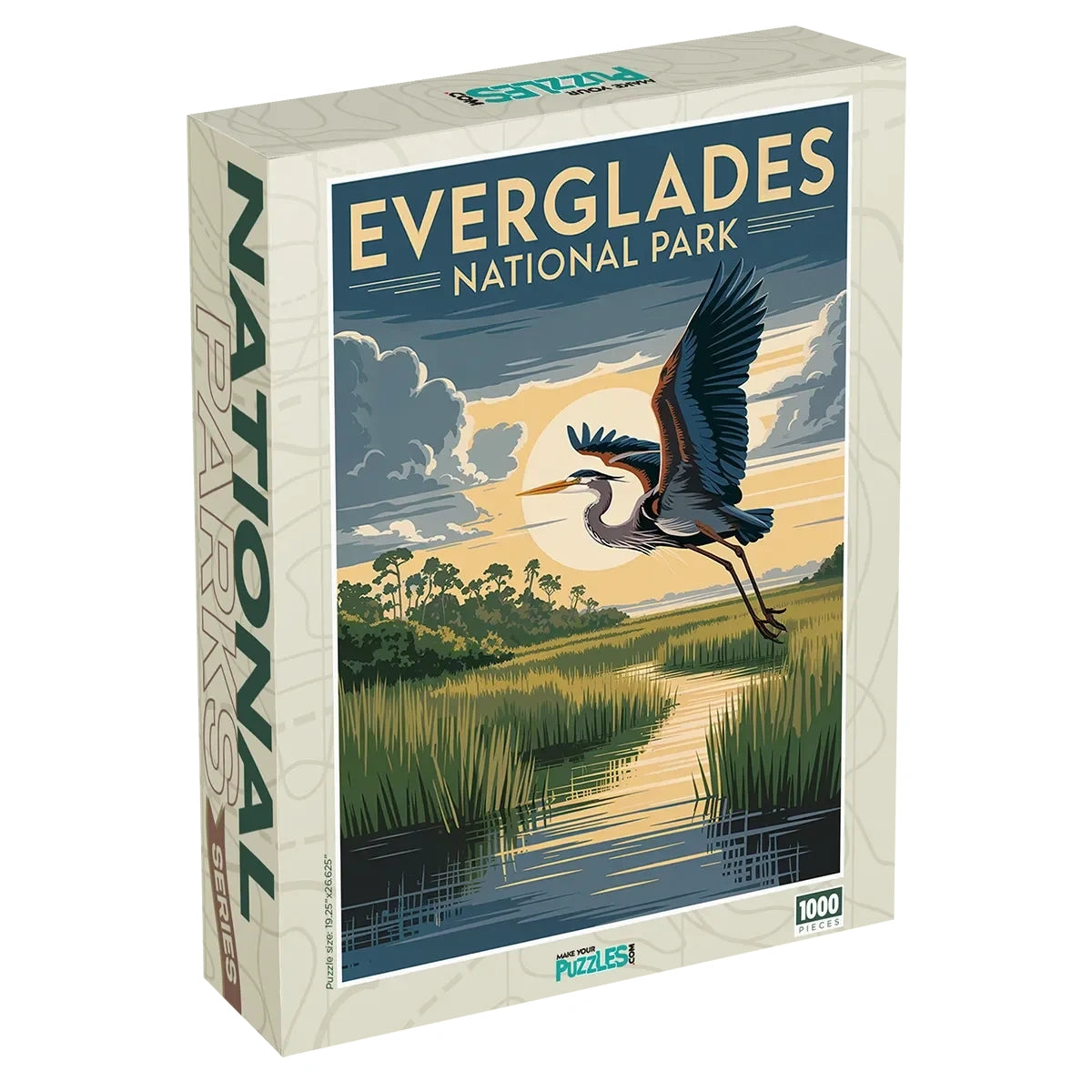 Everglades National Park Blue Heron Puzzle 1000 piece puzzle box by MakeYourPuzzles
