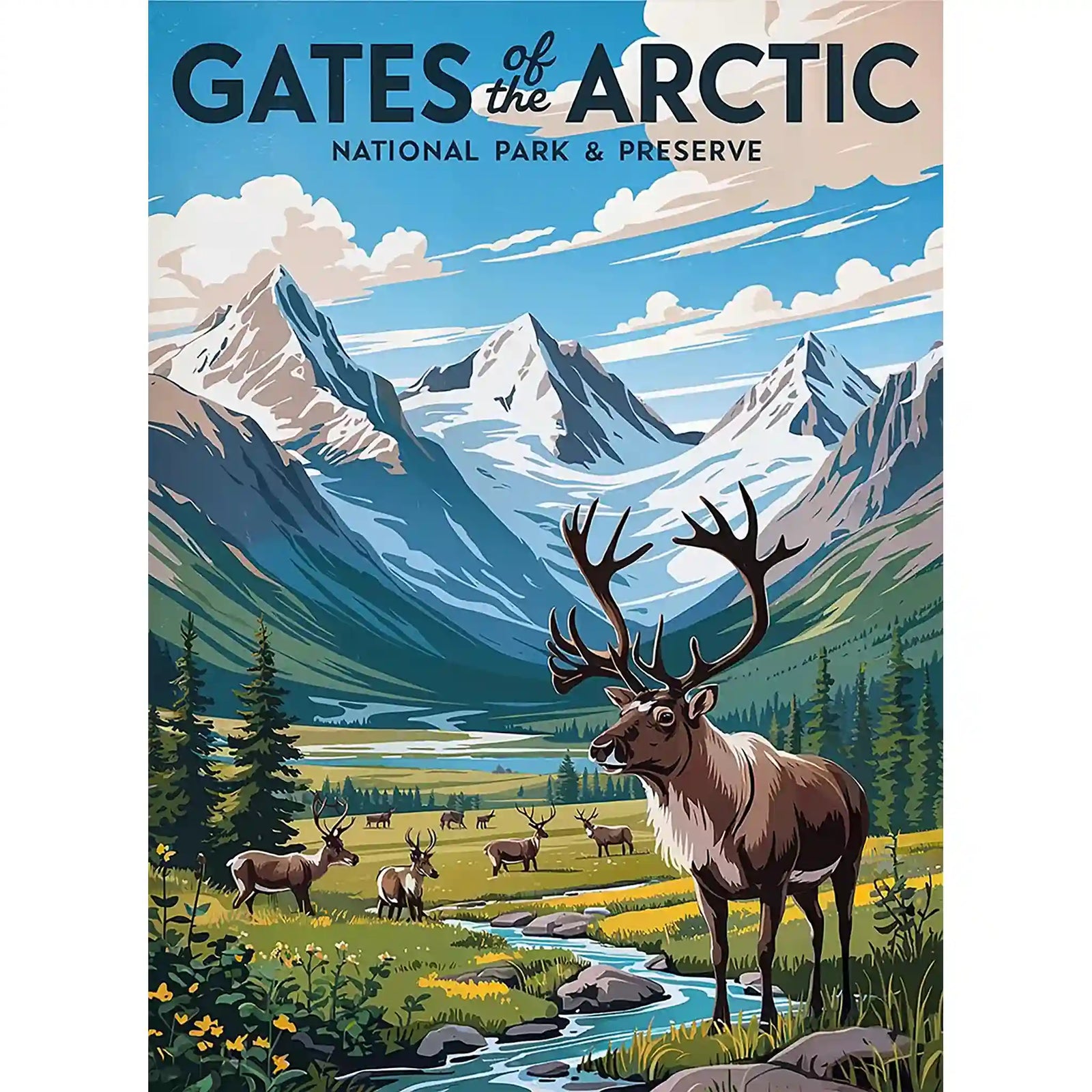 Gates of the Arctic National Park Puzzle by MakeYourPuzzles | Premium Quality Jigsaw Puzzle made in the USA
