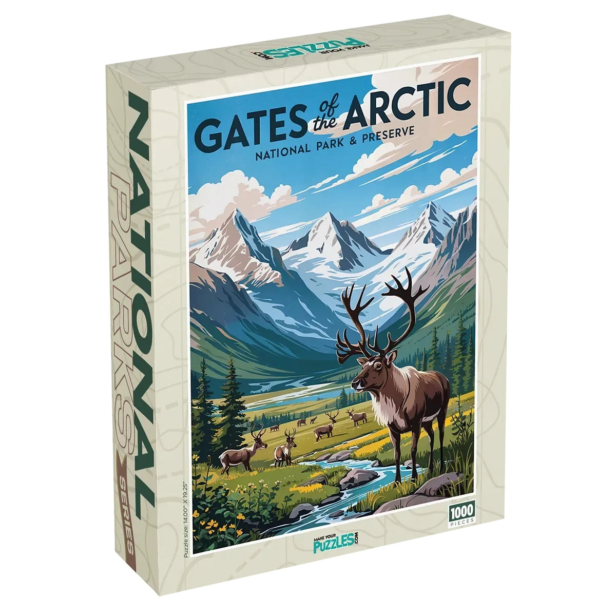 Gates of the Arctic National Park Puzzle with 1000 piece puzzle box by MakeYourPuzzles