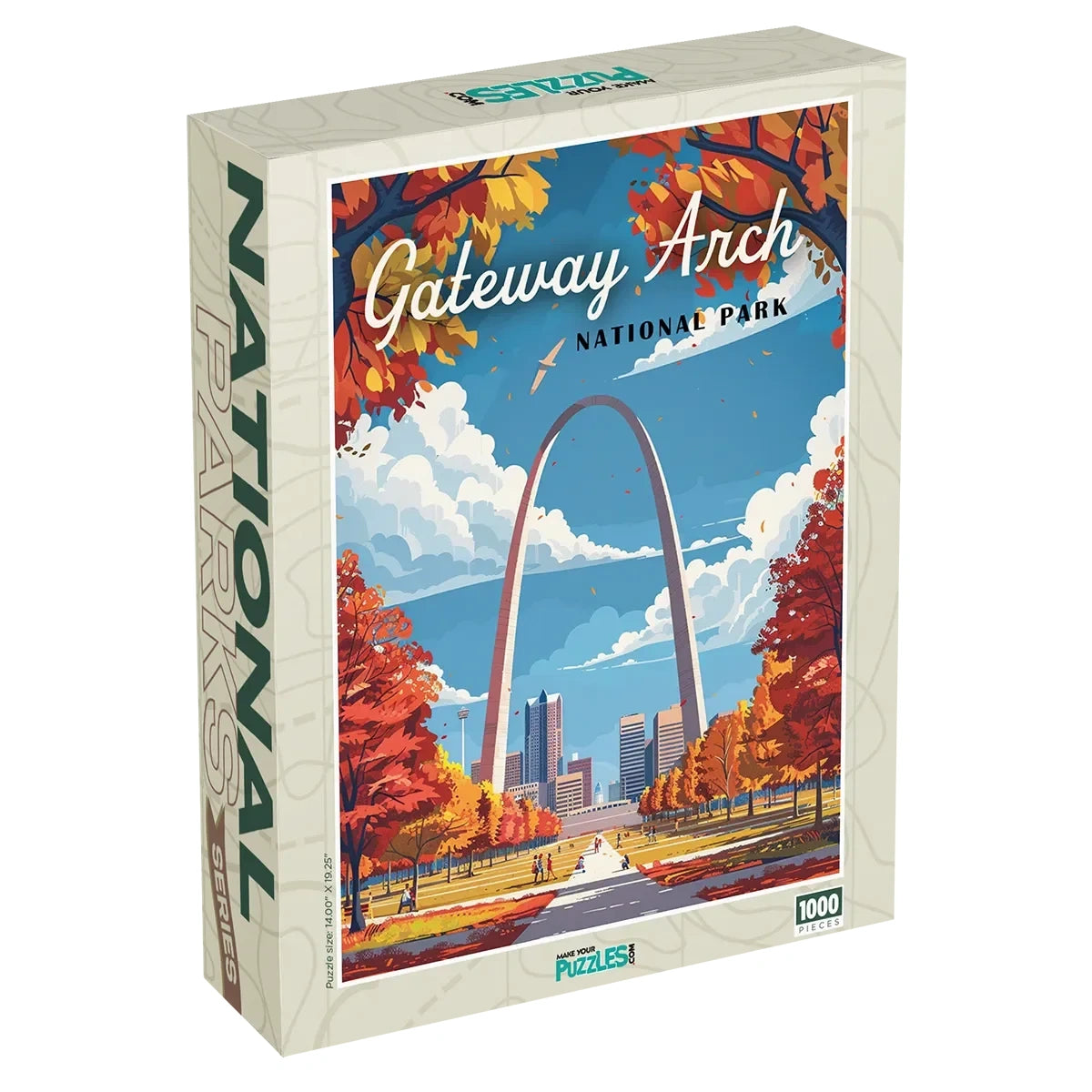 Gateway Arch National Park Jigsaw Puzzle 1000 piece puzzle box by MakeYourPuzzles