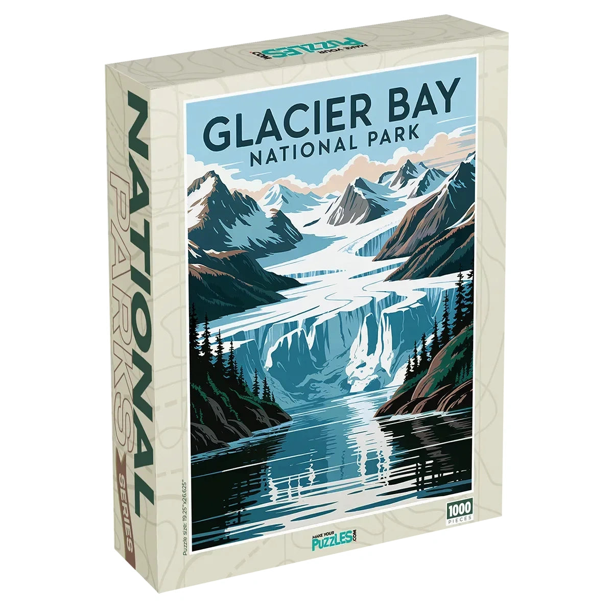 Glacier Bay National Park Puzzle 1000 piece jigsaw puzzle box by MakeYourPuzzles