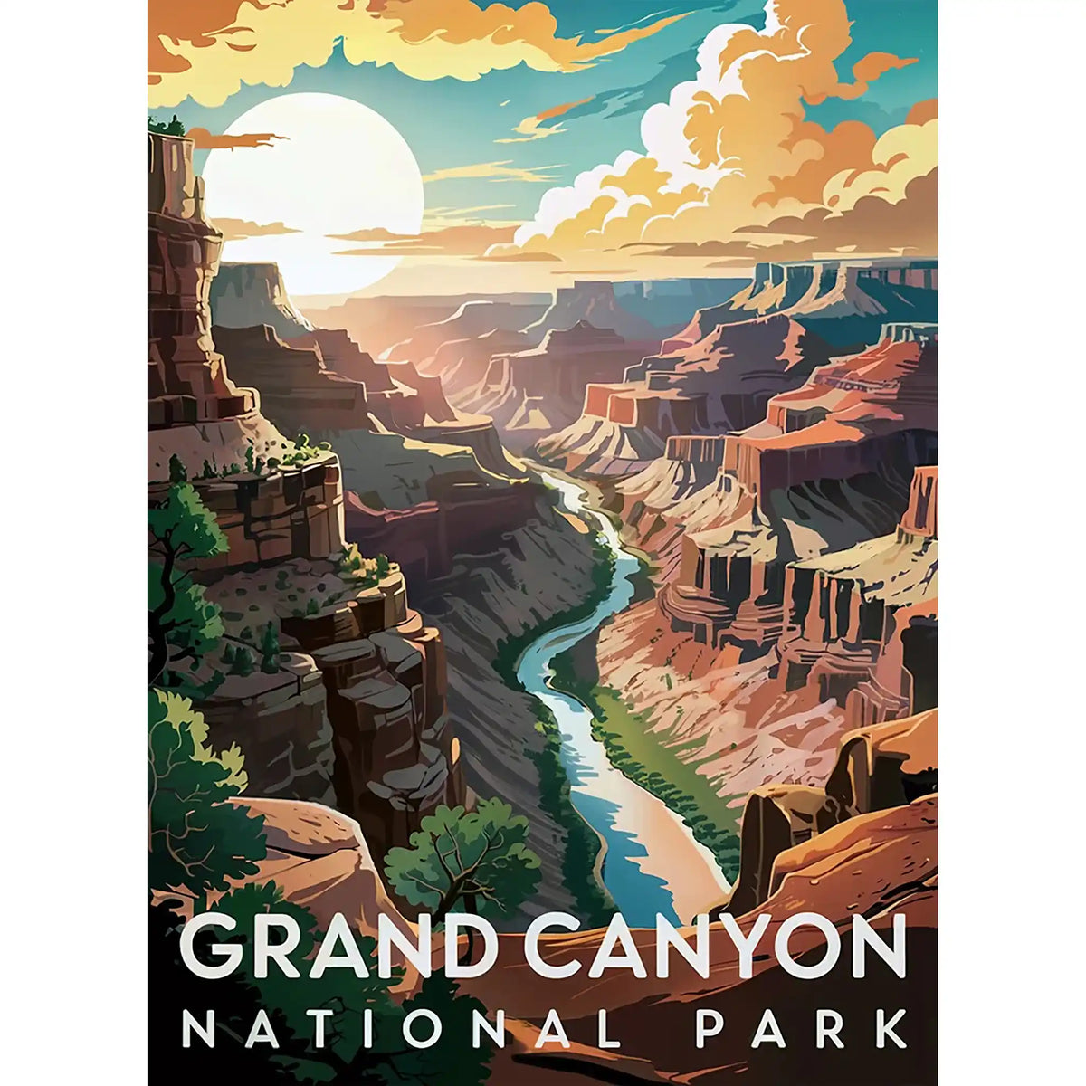 Grand Canyon National Park Jigsaw Puzzle Sunset by MakeYourPuzzles