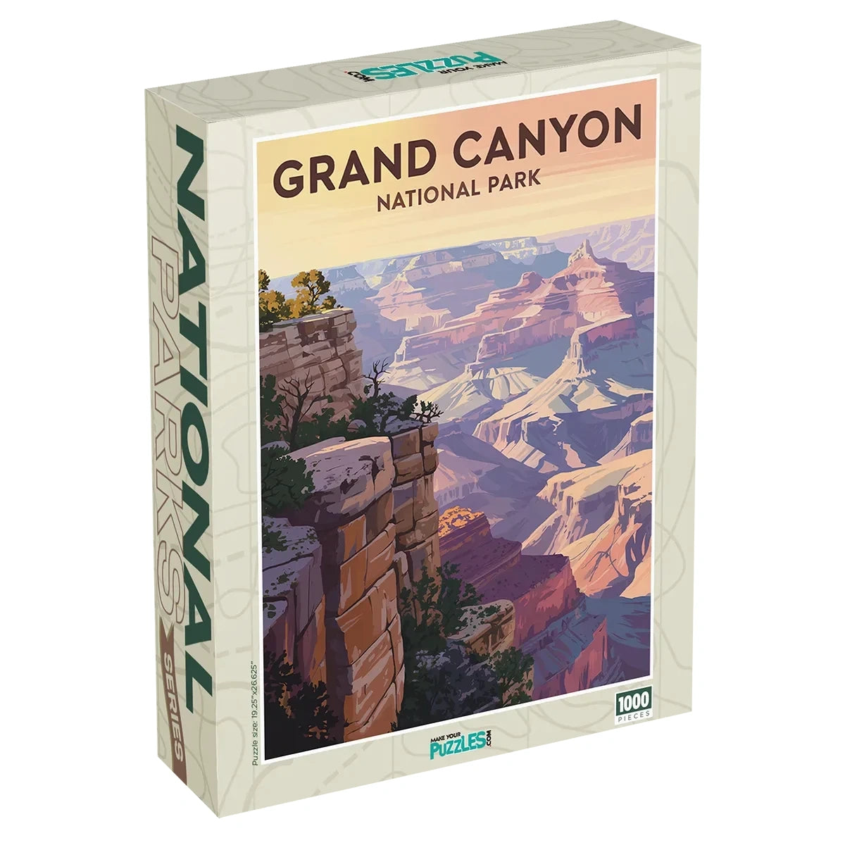 Grand Canyon National Park South Rim Puzzle 1000 piece jigsaw puzzle box by MakeYourPuzzles