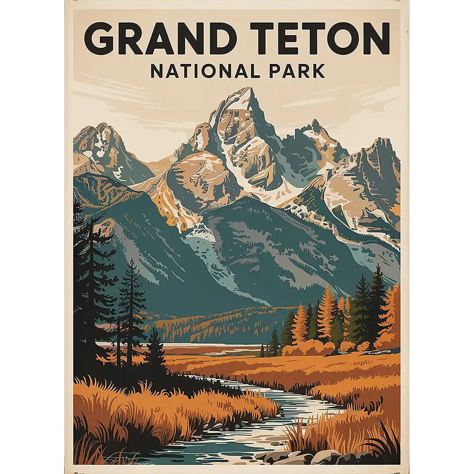Grand Teton National Park Puzzle Fall by MakeYourPuzzles | Premium Jigsaw Puzzle Made in the USA