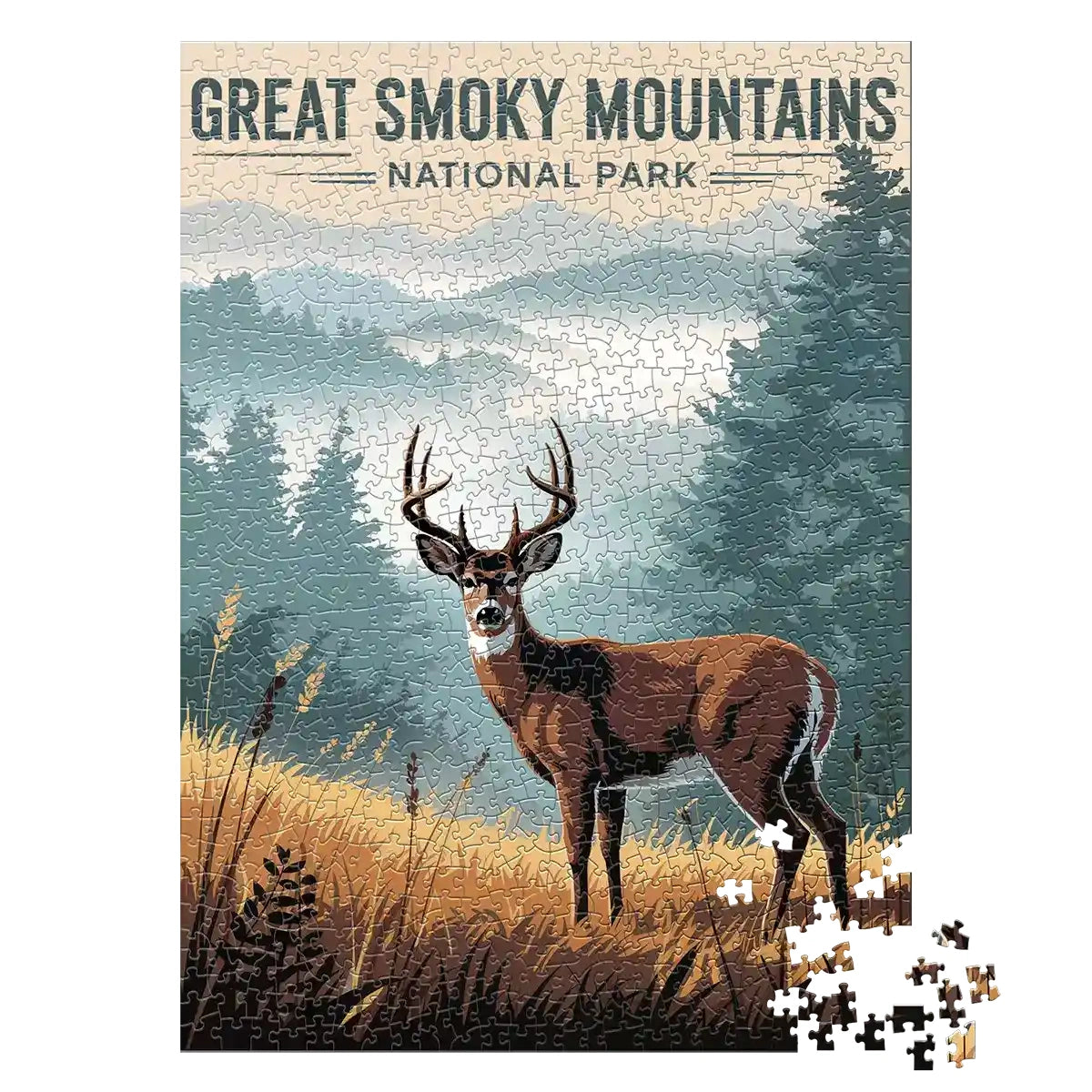 Great Smoky Mountains National Park Deer 1000 piece puzzle by MakeYourPuzzles