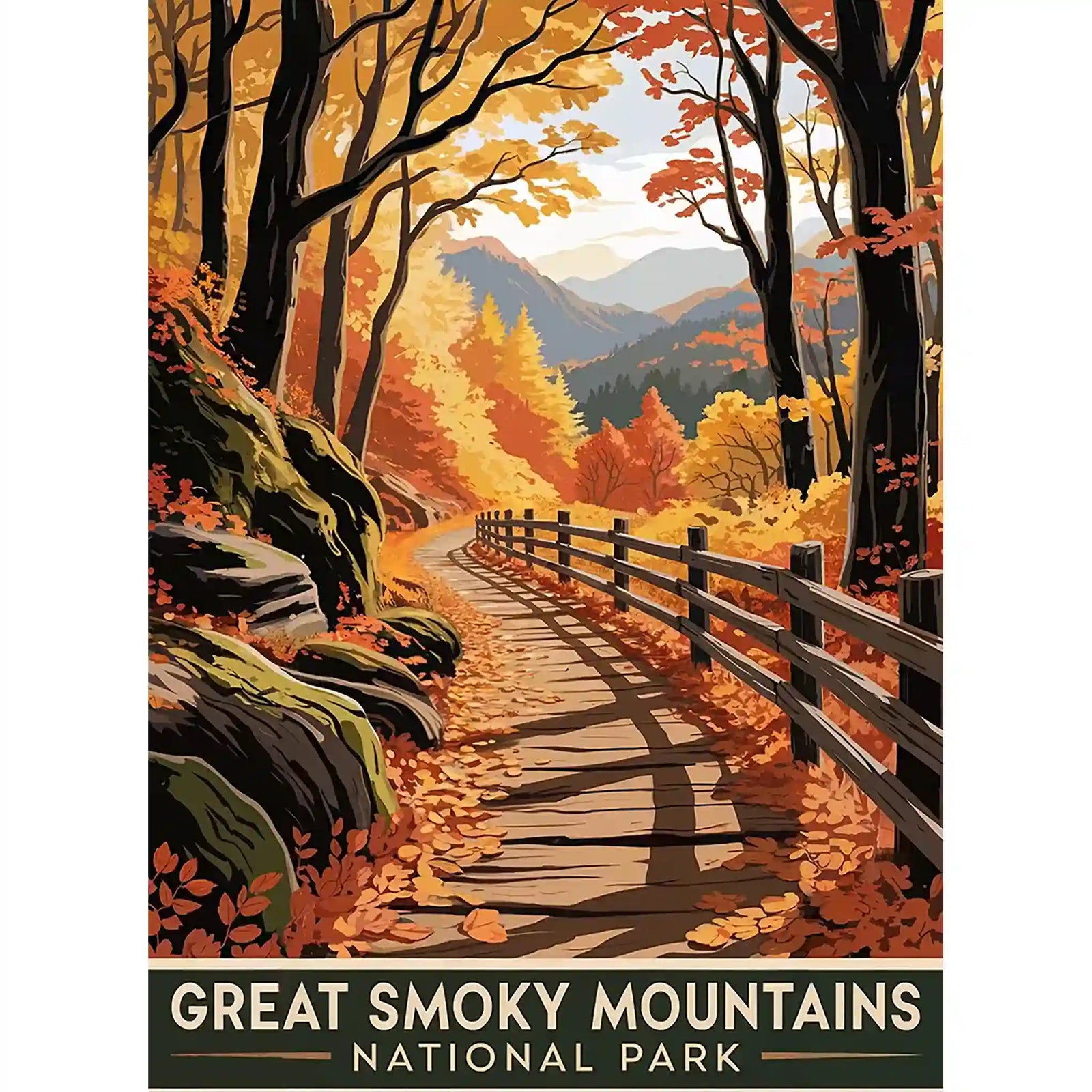 Great Smoky Mountains National Park Puzzle Fall in the Smokies by MakeYourPuzzles