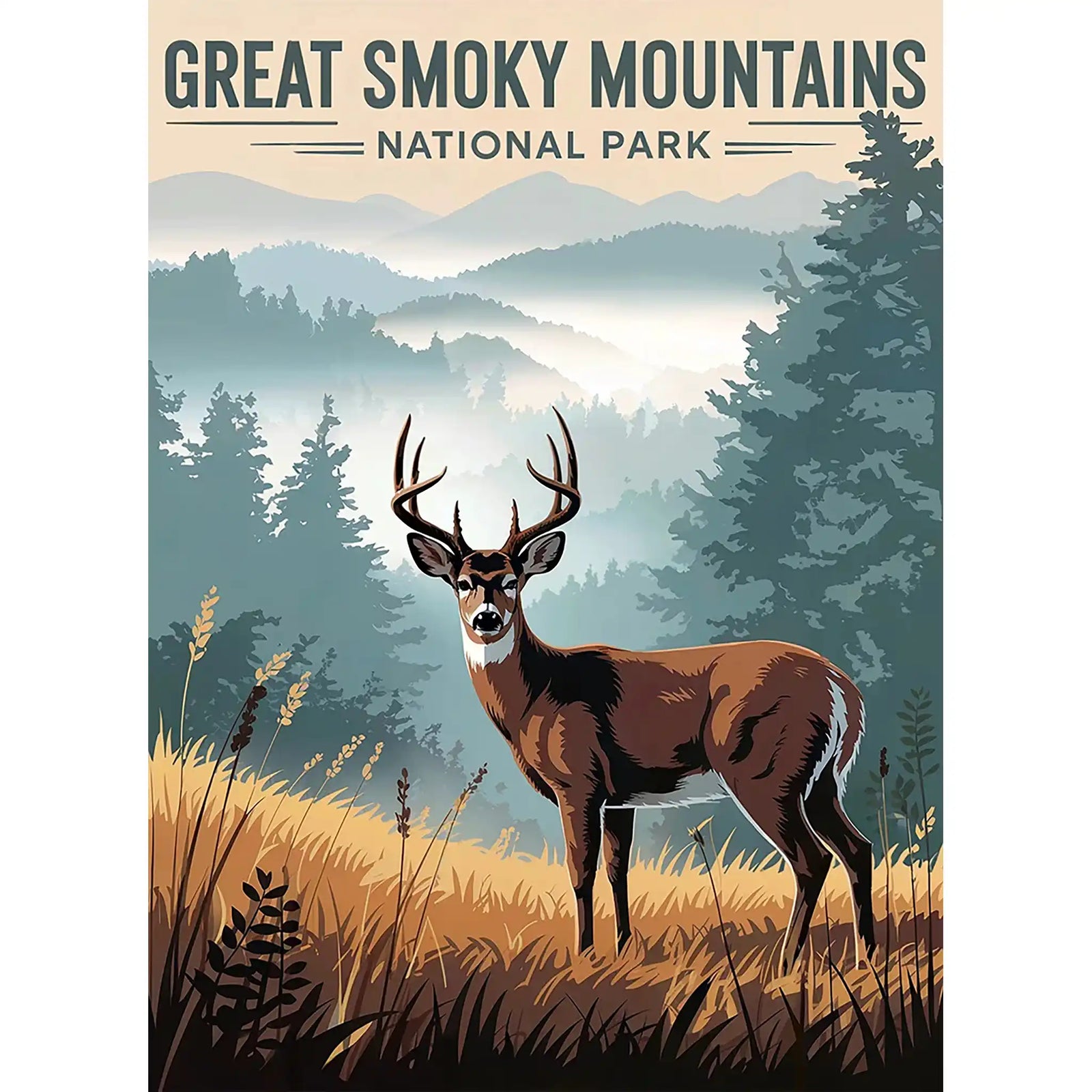 Great Smoky Mountains National Park Puzzle White Tailed Deer by MakeYourPuzzles
