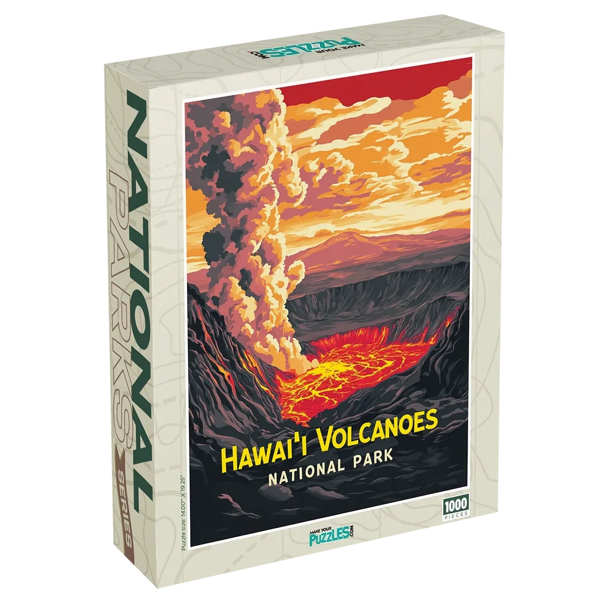 Hawaii Volcanoes National Park 1000 piece puzzle box by MakeYourPuzzles
