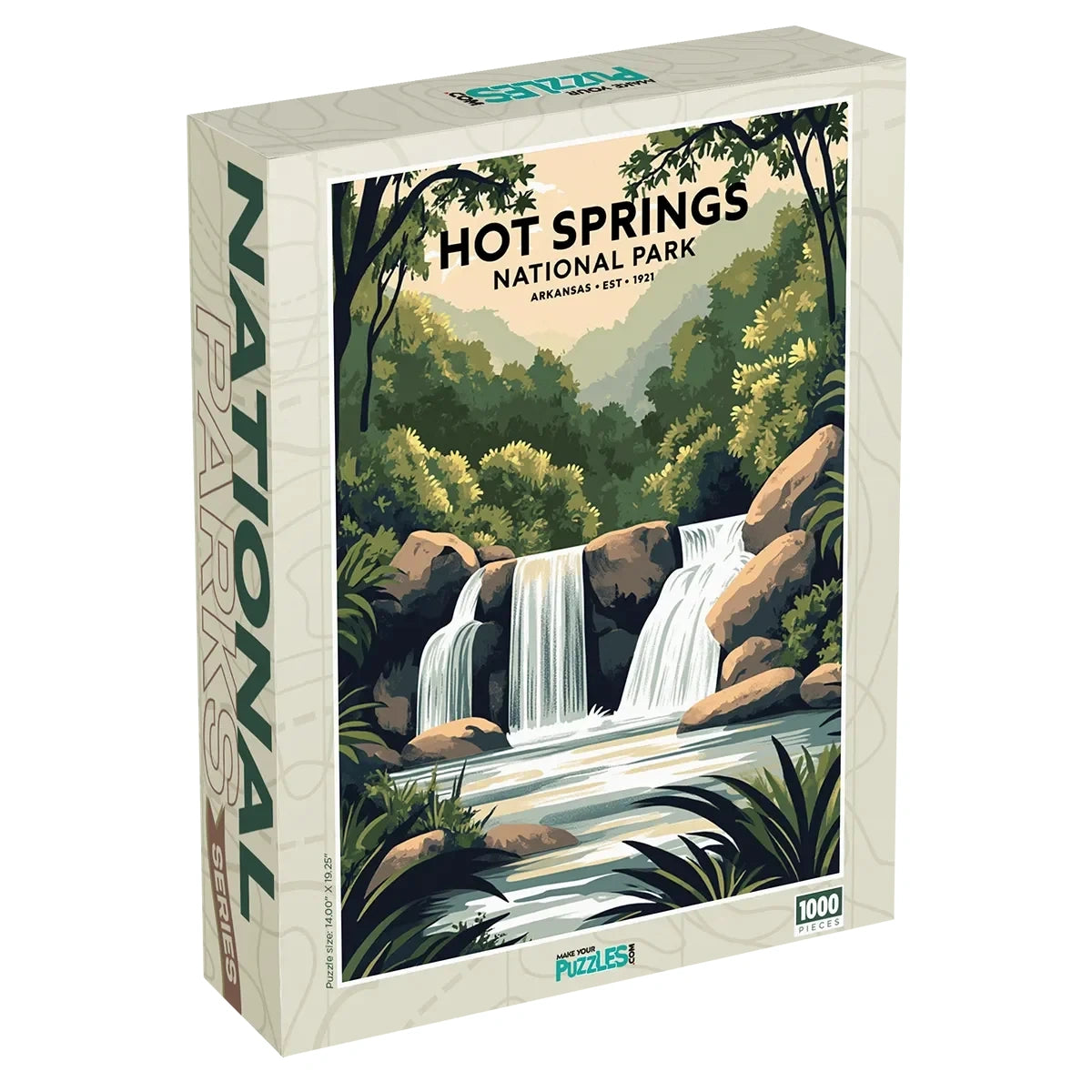 Hot Springs National Park Puzzle 1000 piece puzzle box by MakeYourPuzzles