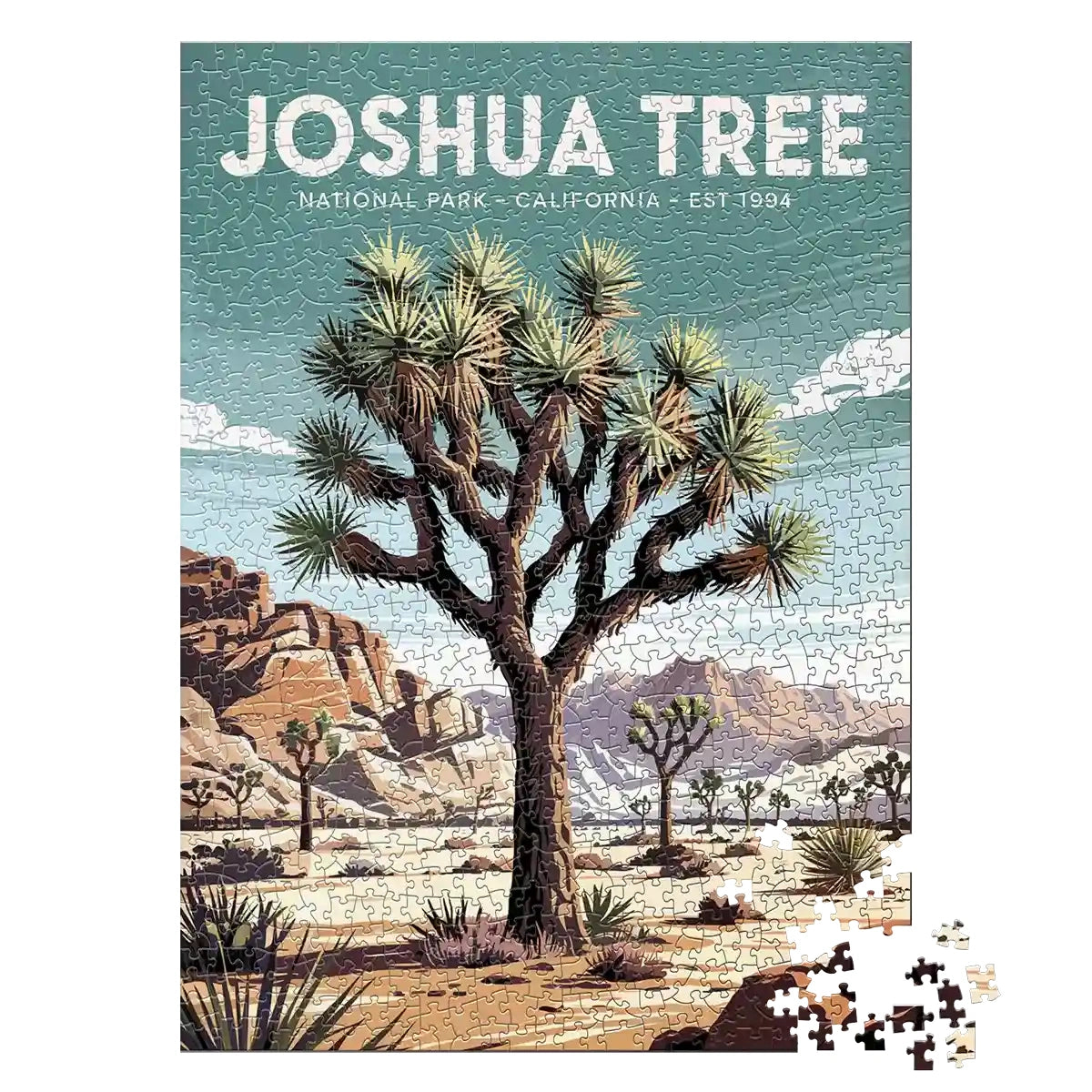 Joshua Tree National Park Retro 1000 piece puzzle by MakeYourPuzzles