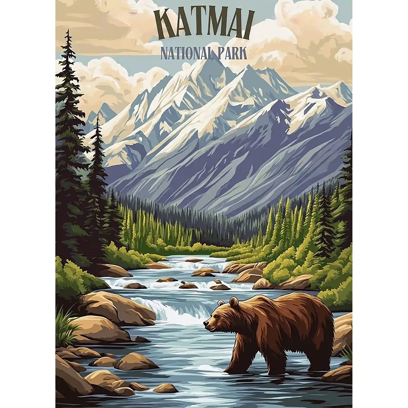 Katmai National Park Puzzle Alaska by MakeYourPuzzles