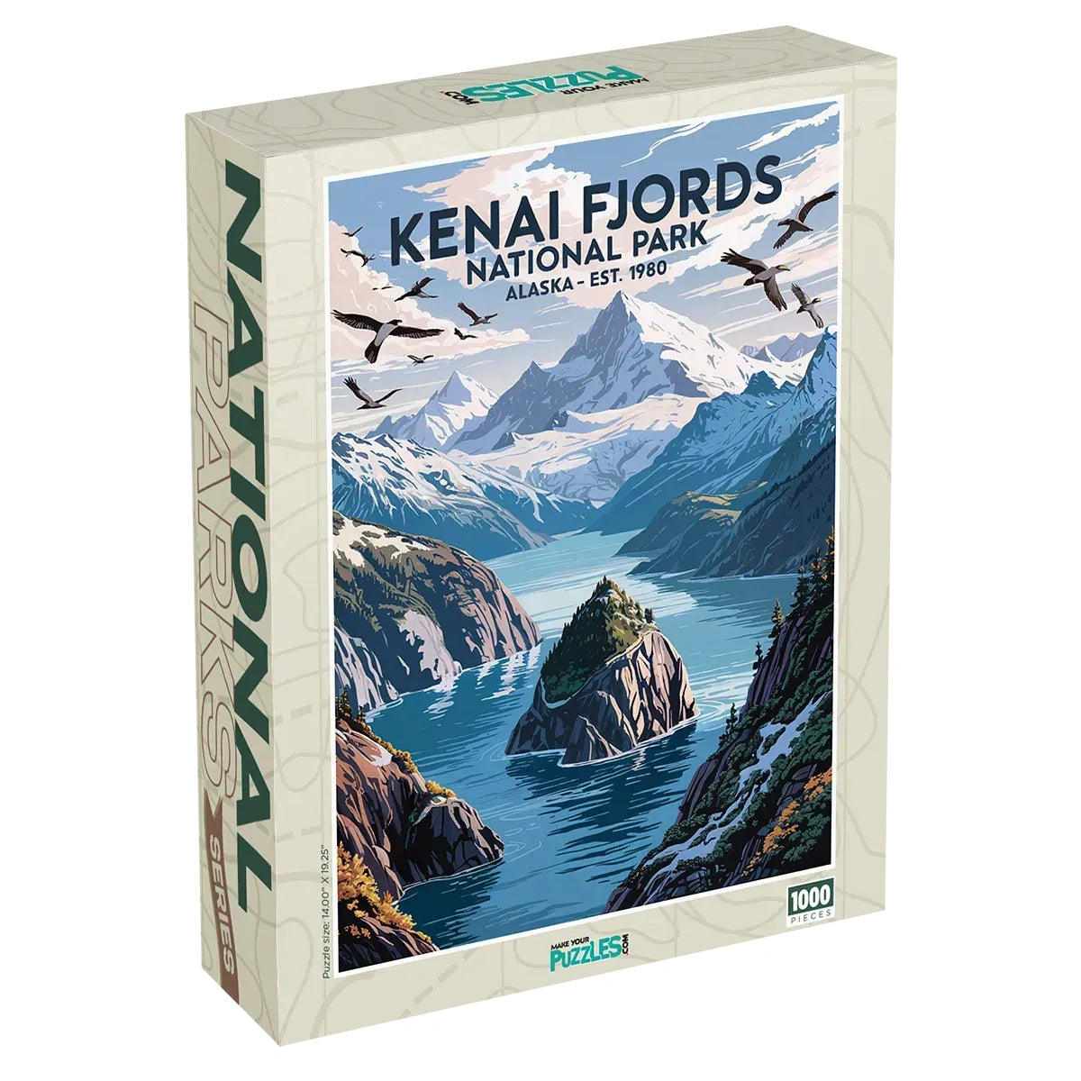 Kenai Fjords National Park Puzzle 1000 piece puzzle box by MakeYourPuzzles