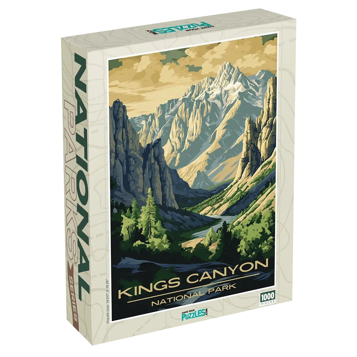 Kings Canyon National Park Jigsaw Puzzle 1000 piece puzzle box by MakeYourPuzzles
