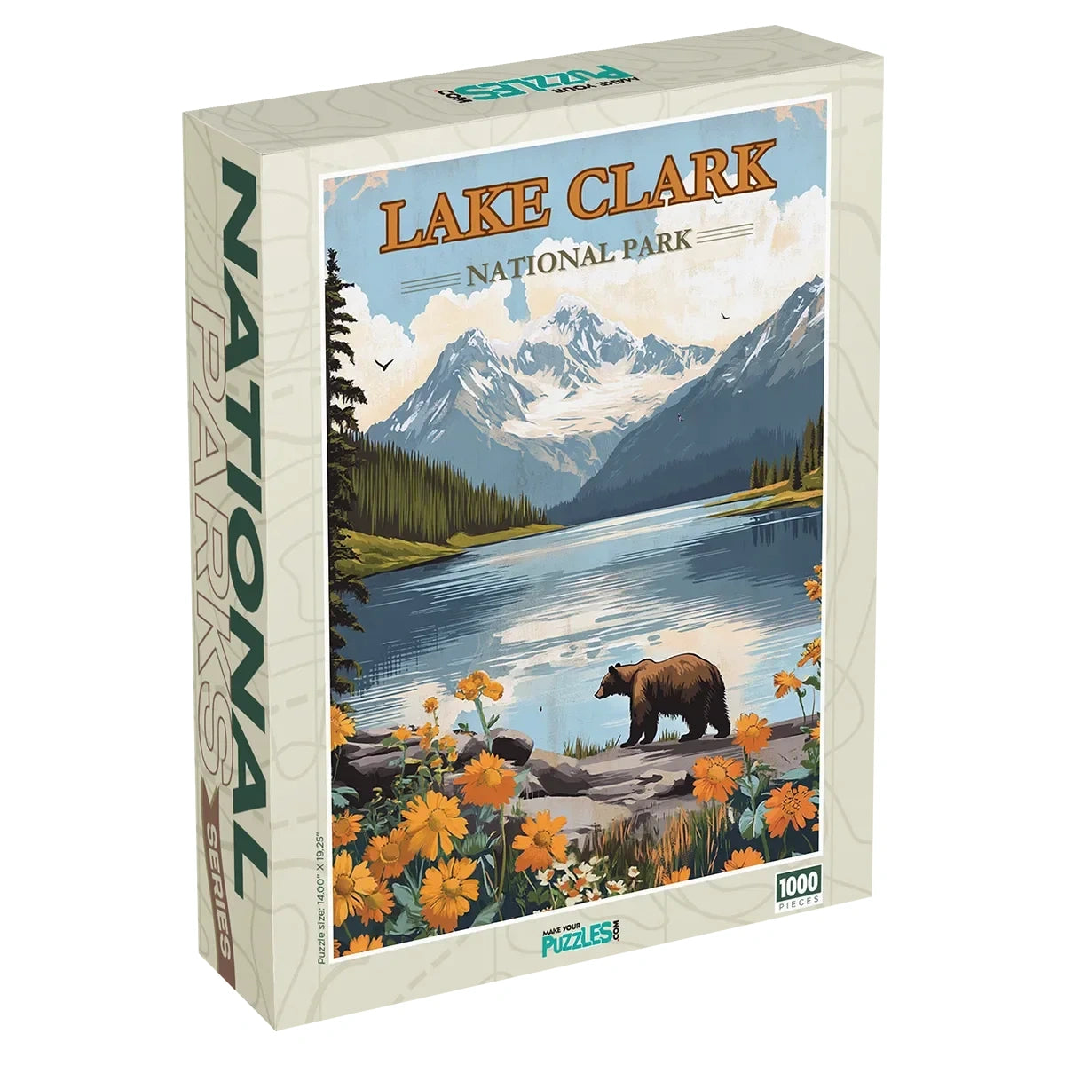 Lake Clark National Park Jigsaw Puzzle 1000 piece puzzle box by MakeYourPuzzles