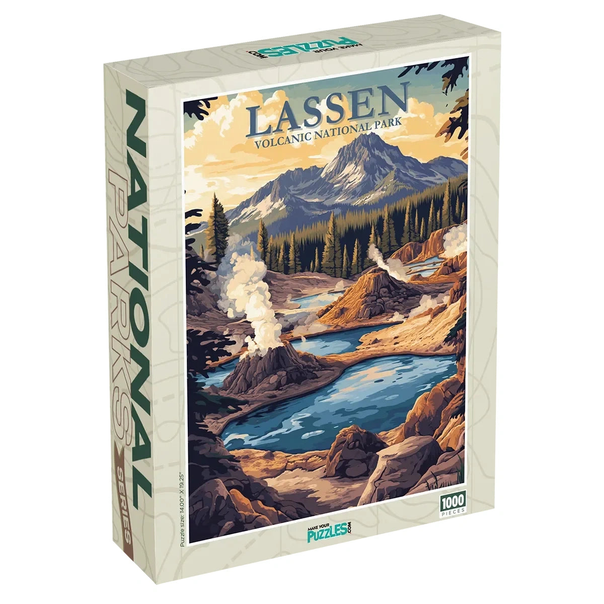 Lassen National Park Jigsaw Puzzle 1000 piece puzzle box by MakeYourPuzzles