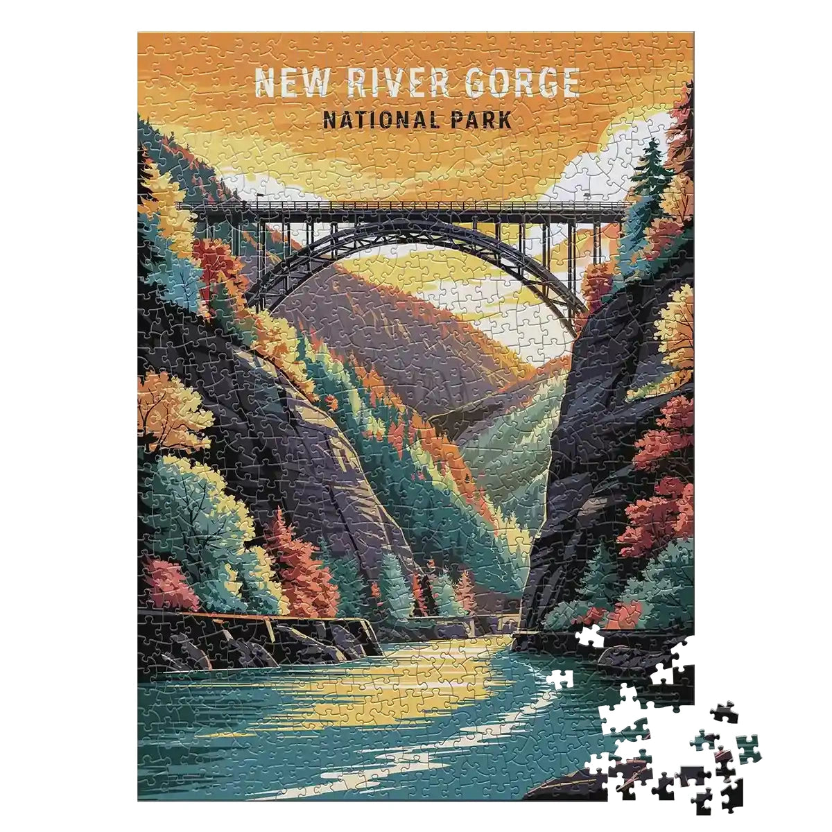 New River Gorge National Park 1000 piece puzzle by MakeYourPuzzles