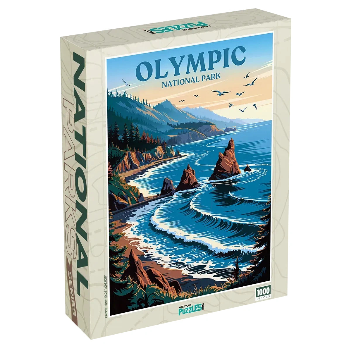 Olympic National Park Puzzle 1000 piece puzzle box by MakeYourPuzzles