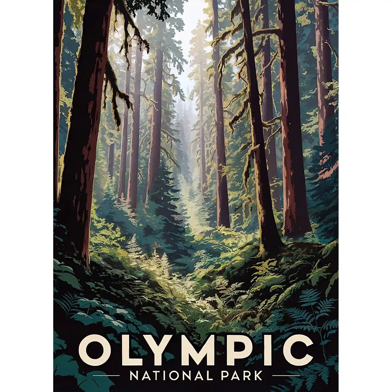 Olympic National Park Puzzle Rainforest by MakeYourPuzzles | Premium Jigsaw Puzzle made in the USA