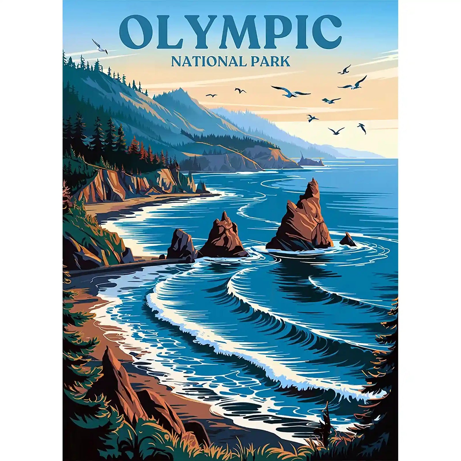 Olympic National Park Puzzle by MakeYourPuzzles | Premium Jigsaw Puzzle Made in the USA