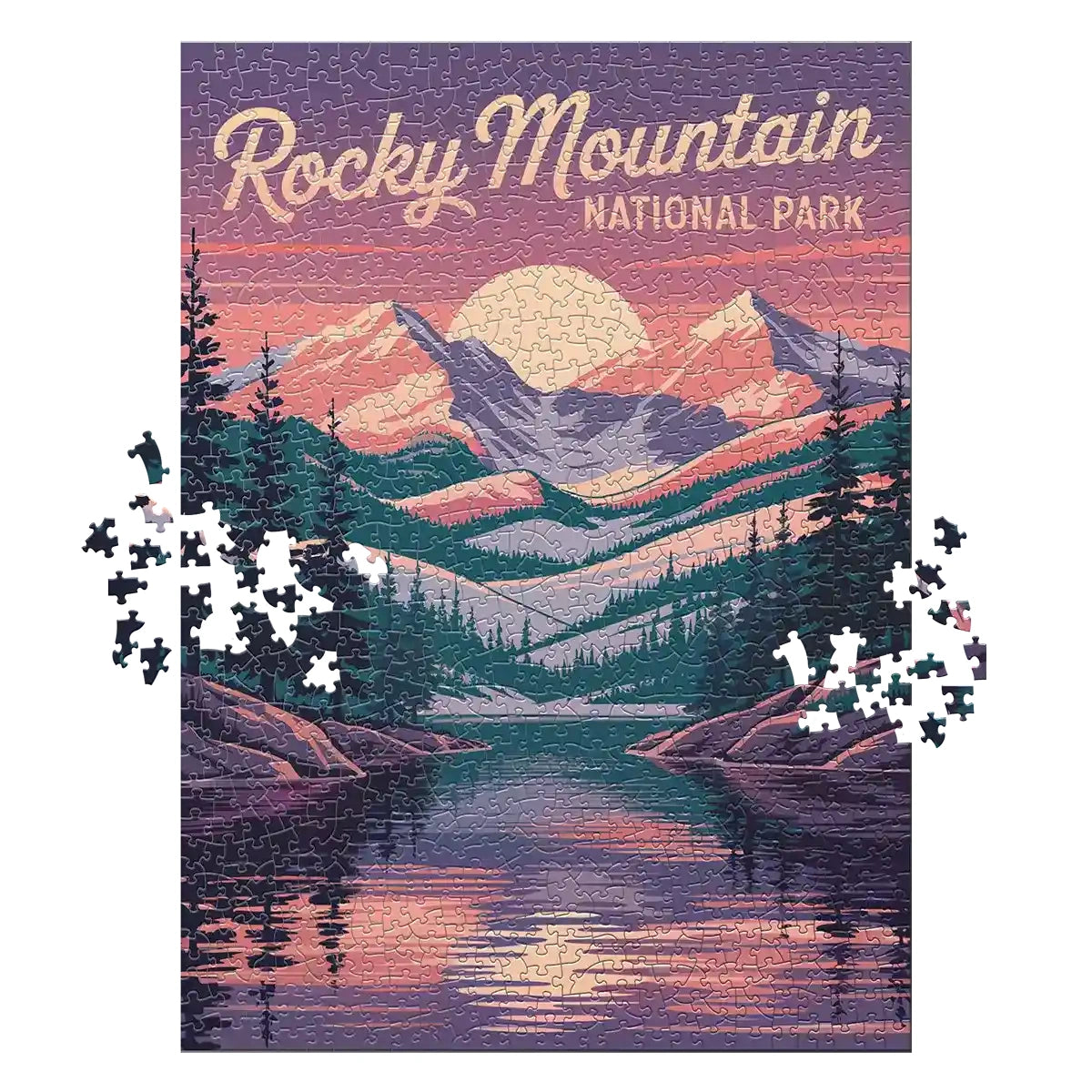 Rocky Mountain National Park Puzzle Alpenglow 1000 piece puzzle by MakeYourPuzzles