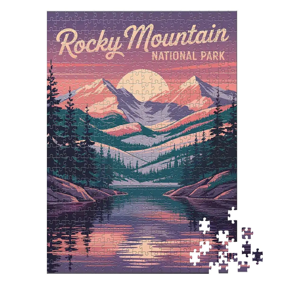 Rocky Mountain National Park Alpenglow 500 piece puzzle by MakeYourPuzzles