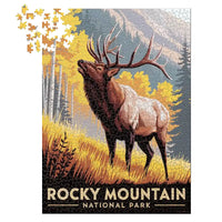 Thumbnail for Rocky Mountain National Park Elk 1000 piece puzzle by MakeYourPuzzles