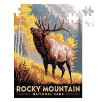 Thumbnail for Rocky Mountain National Park Elk 100 piece puzzle by MakeYourPuzzles