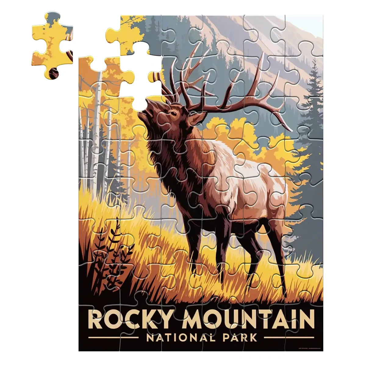 Rocky Mountain National Park Elk 48 piece puzzle by MakeYourPuzzles